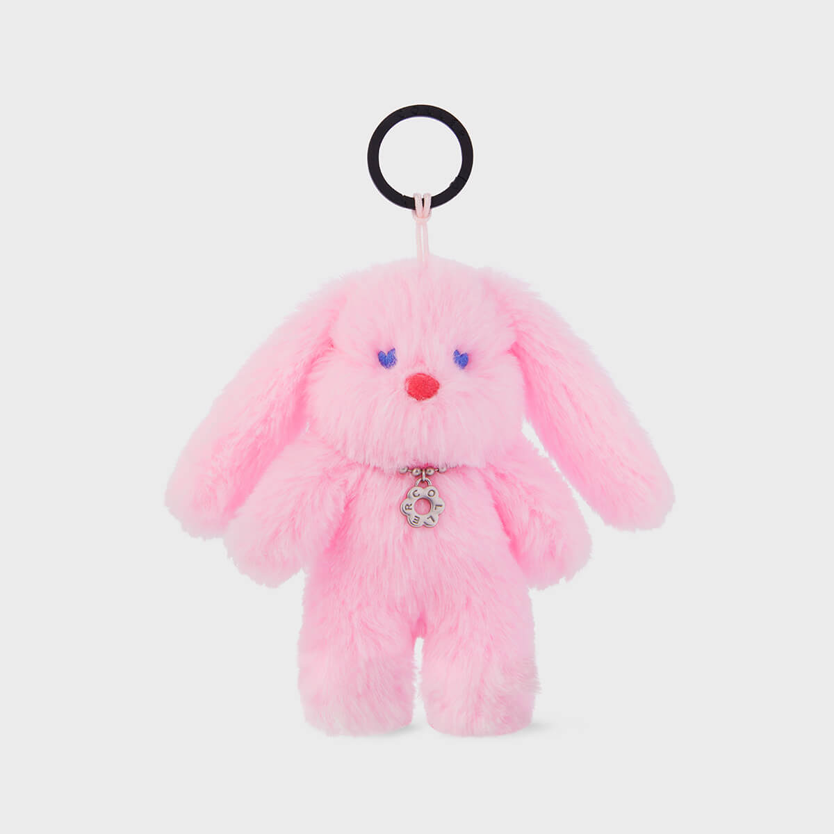 COLLER Furry Bunny Plush Keyring Pink