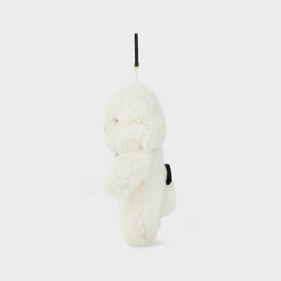 COLLER Furry Bear Plush Keyring Ivory