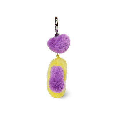 BT21 CHIMMY BABY Flat Fur Purple Heart Face Keychain