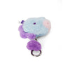 BT21 MANG BABY Flat Fur Purple Heart Face Keychain