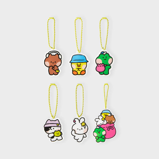 LINE FRIENDS lenini minini Adventure Acrylic Random Keyring