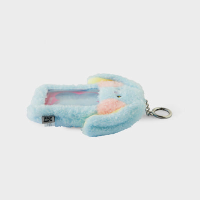 NewJeans bunini Plush Photo Card Holder Keyring (Blue)