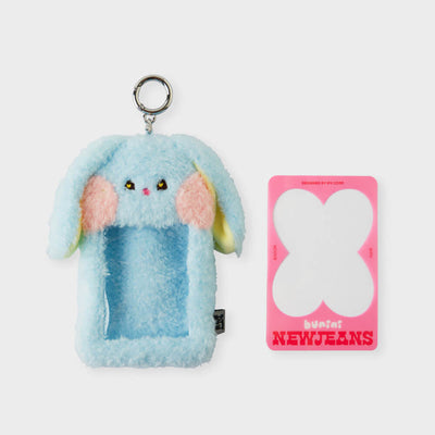 NewJeans bunini Plush Photo Card Holder Keyring (Blue)