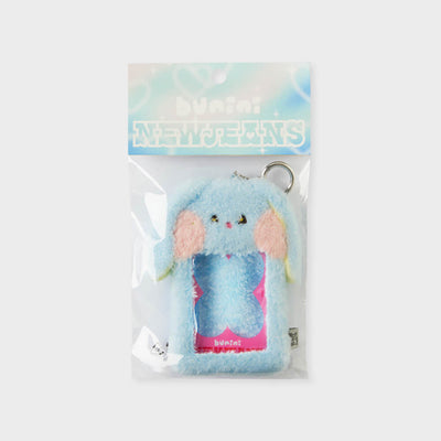 NewJeans bunini Plush Photo Card Holder Keyring (Blue)