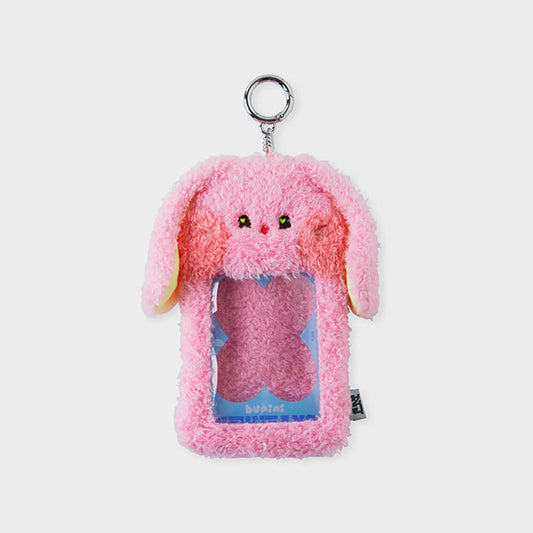 NewJeans bunini Plush Photo Card Holder Keyring (Pink)