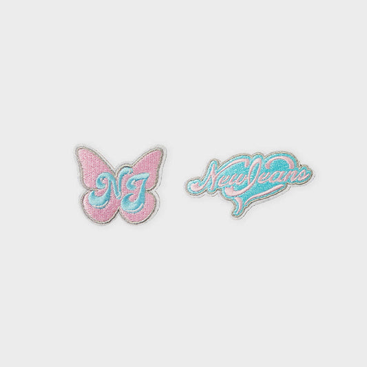 NewJeans X COLLER Get Up Logo Embroidered Patch Reversible Sticon (2pcs)