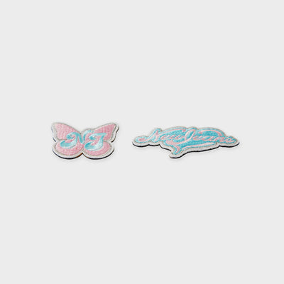 NewJeans X COLLER Get Up Logo Embroidered Patch Reversible Sticon (2pcs)