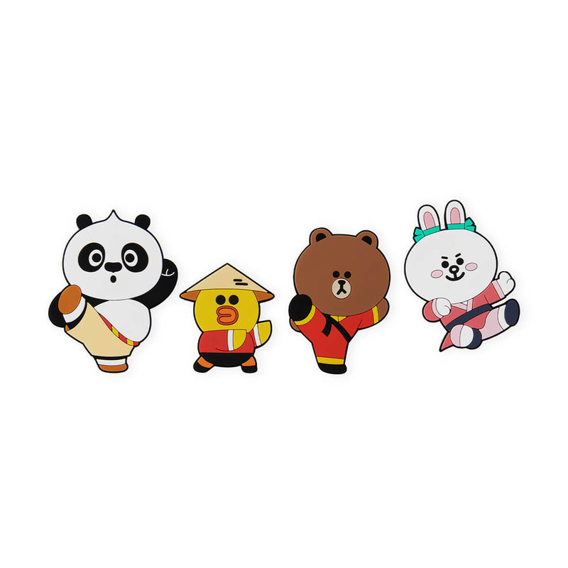 LINE FRIENDS Kung Fu Panda Magnet Set