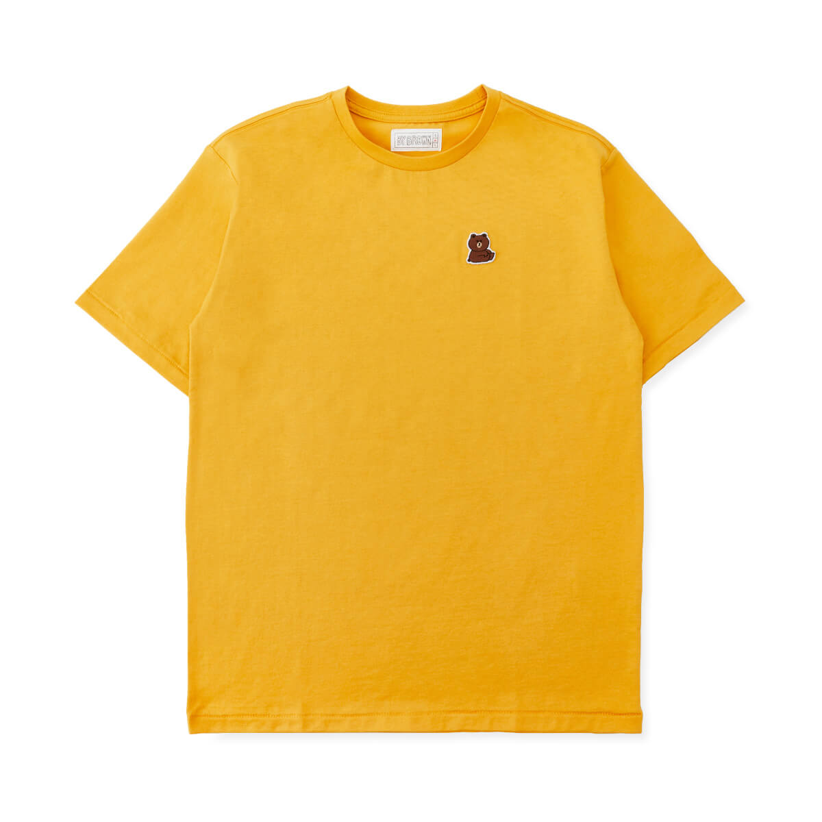 LINE FRIENDS BY BROWN Wappen T-Shirt Mustard