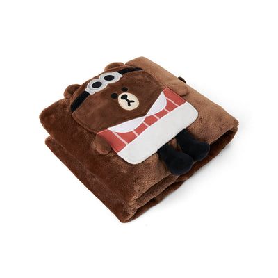 LINE FRIENDS with Minions BROWN Knee Blanket