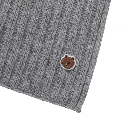 LINE FRIENDS Made By BROWN Knit Scarf Grey