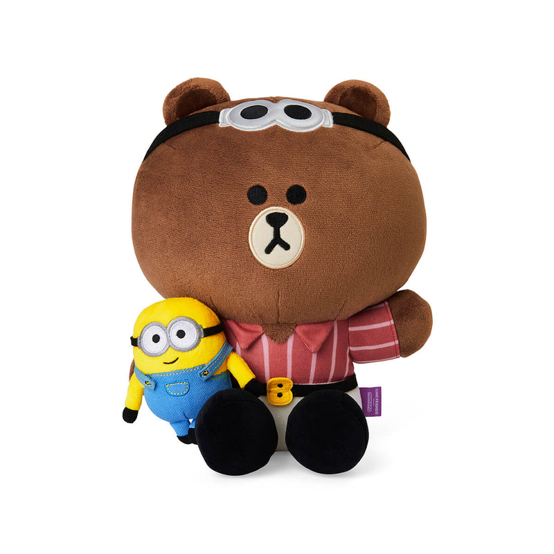 LINE FRIENDS with Minions BROWN Costume Plush