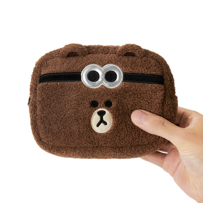 LINE FRIENDS with Minions BROWN Multi Pouch