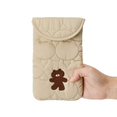 LINE FRIENDS BROWN Winter Padded Multi Pouch