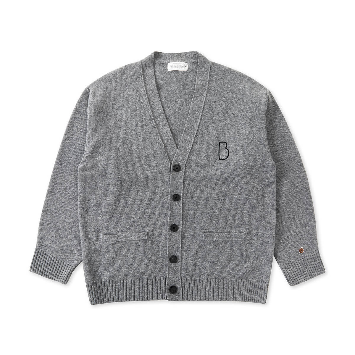 LINE FRIENDS Made By BROWN Knit Cardigan Grey