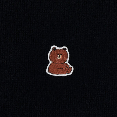 LINE FRIENDS Made By BROWN Knit Pullover Black