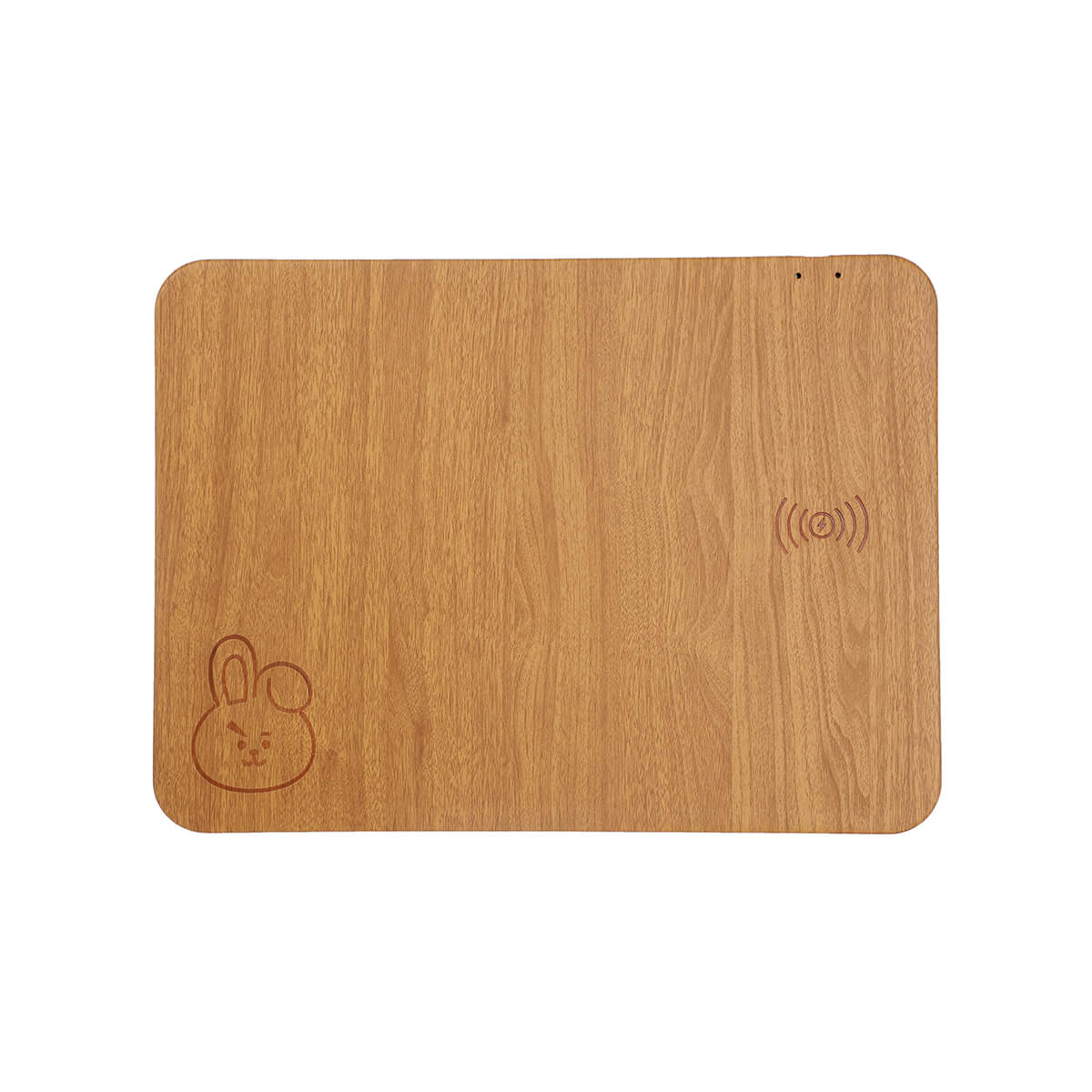BT21 COOKY Wood-like Mousepad + Wireless Charger