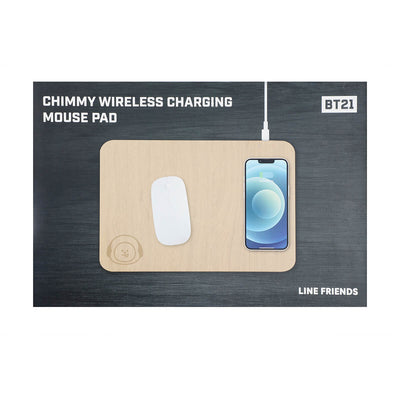 BT21 CHIMMY Wood-like Mousepad + Wireless Charger