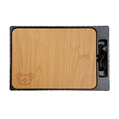 BT21 KOYA Wood-like Mousepad + Wireless Charger