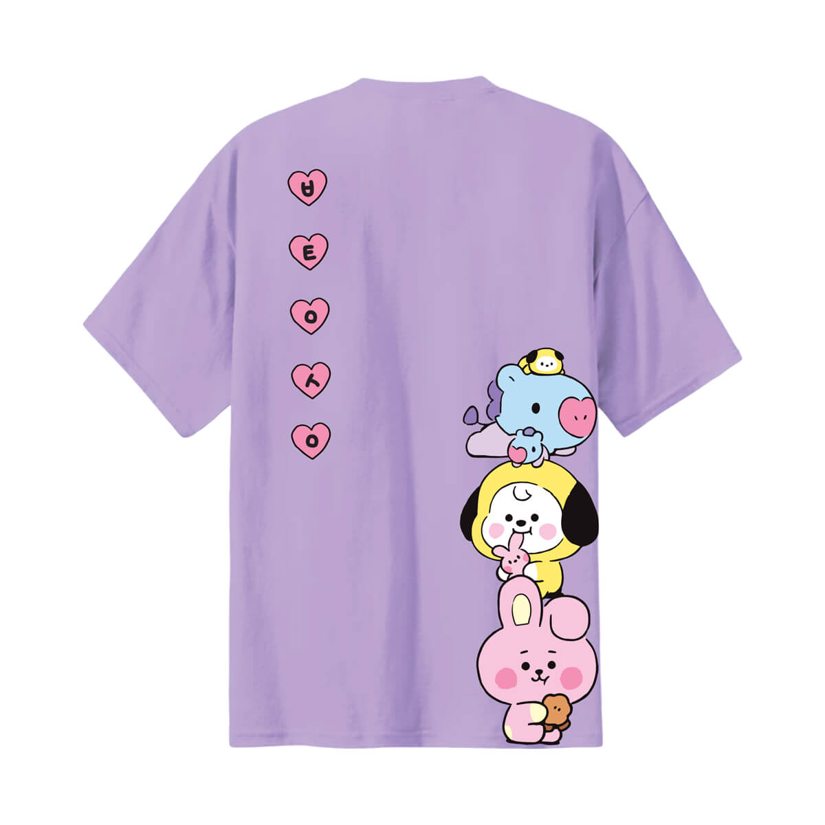 BT21 Korean Character T-Shirt Purple - LINE FRIENDS INC