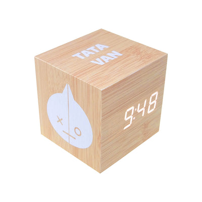BT21 TATA & VAN Digital Wood Clock
