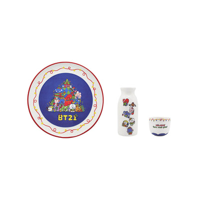BT21 Holiday Milk and Cookie Serving Set