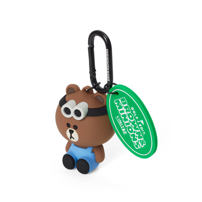 LINE FRIENDS with MINIONS BROWN Silicone Golf Ball Pouch