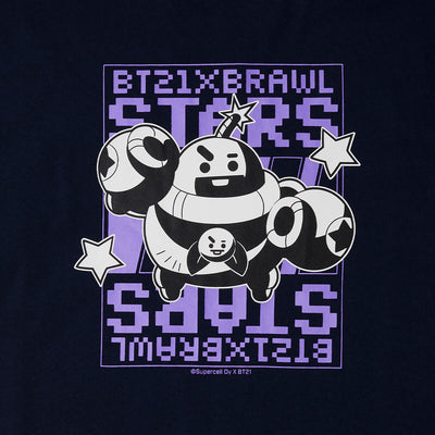 BT21 with BRAWL STARS TICK SHOOKY T-Shirt Navy