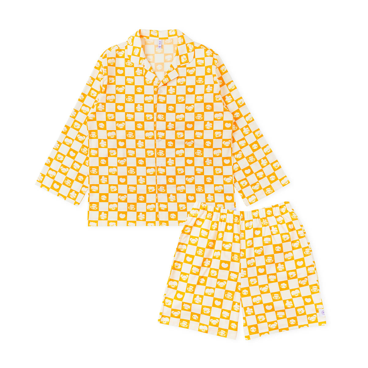 BT21 minini My Roommate Pajama Pants, Yellow Checkered (1pc) L