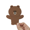 LINE FRIENDS BROWN Silicone Bendy Hook Magnet