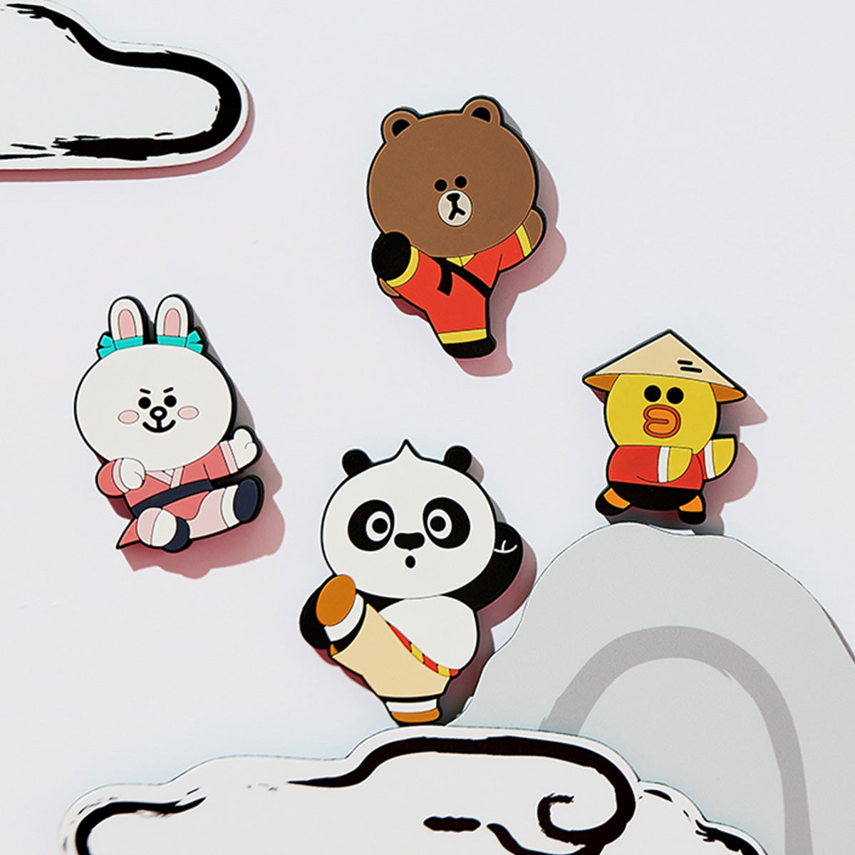 LINE FRIENDS Kung Fu Panda Magnet Set