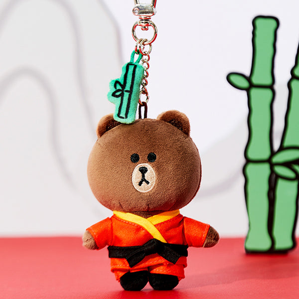 LINE FRIENDS Hug BROWN Bag Charm Pouch - LINE FRIENDS_US